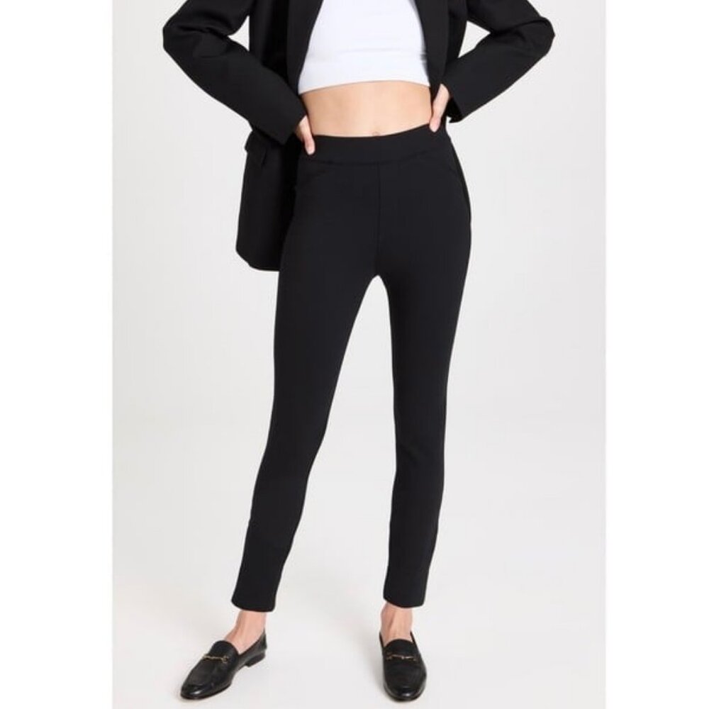 SPANX Lux Ponte Backseam Skinny Ankle Structured Pants Black S MSRP $128 NWT